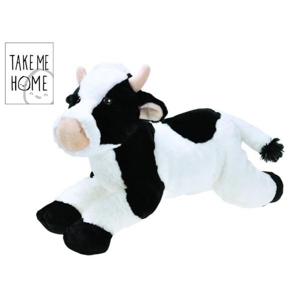 Kráva plyšová ležící 40cm