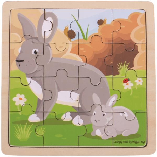 Bigjigs Toys Puzzle králík s králíkem