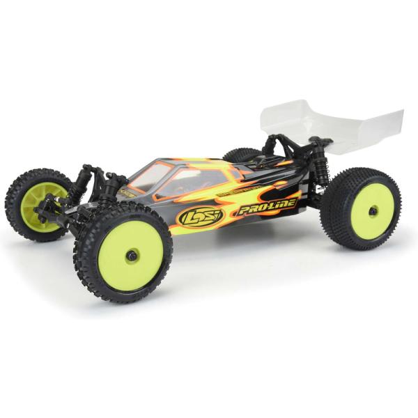 Pro-Line kolo 1:18, pneu Wedge Carpet přední, disk H8 žlutý (2) (Losi Mini-B) (obrázek 5)