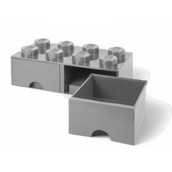 LEGO® úložný box 8 - se zásuvkami šedá 250 x 500 x 180 mm (obrázek 4)