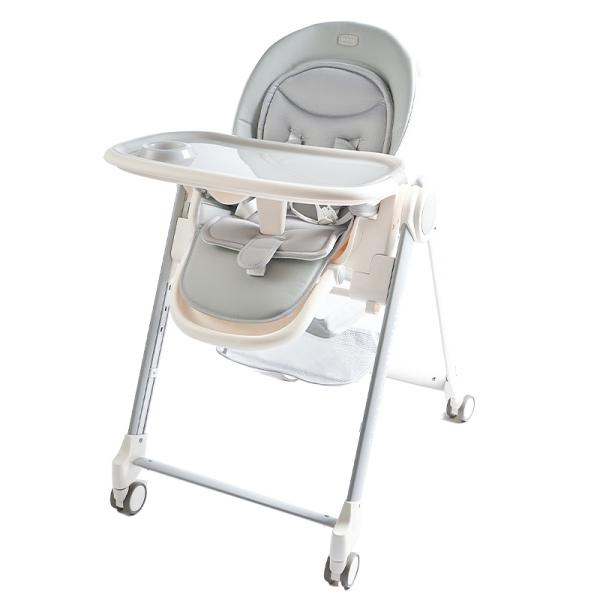 2Kids Toys Jídelní židle s kolečky šedá