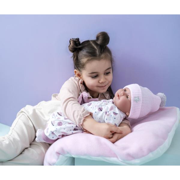 Llorens 74132 NEW BORN - mrkací realistická panenka miminko se zvuky a měkkým látkovým (obrázek 5)