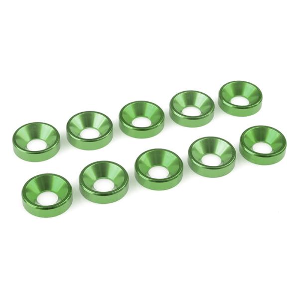 Rondella vite M5 verde alluminio (10)
