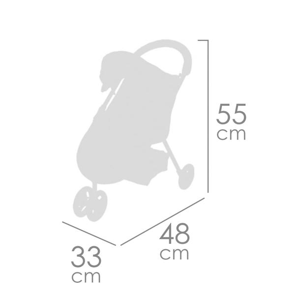 DeCuevas 90280 Sportovní kočárek pro panenky s třemi koly COCO 2024 - 55 cm (obrázek 5)