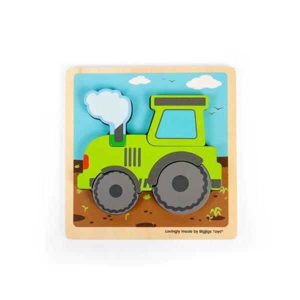 Bigjigs Toys Vkladacie puzzle Traktor
