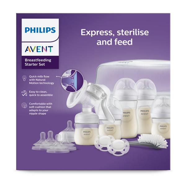Philips AVENT Sada na kojení Natural Response s manuální odsávačkou a sterilizátorem