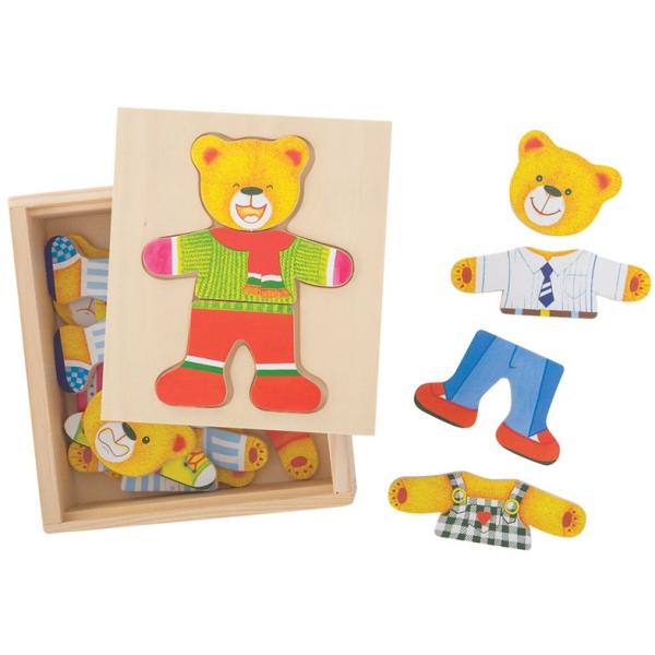 Bigjigs Toys Oblékací puzzle Pán medveď