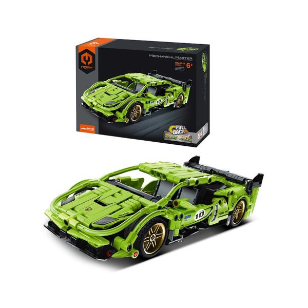 iM.Master Stavebnice závodní auto zelené 25×11, 4×6, 6 cm