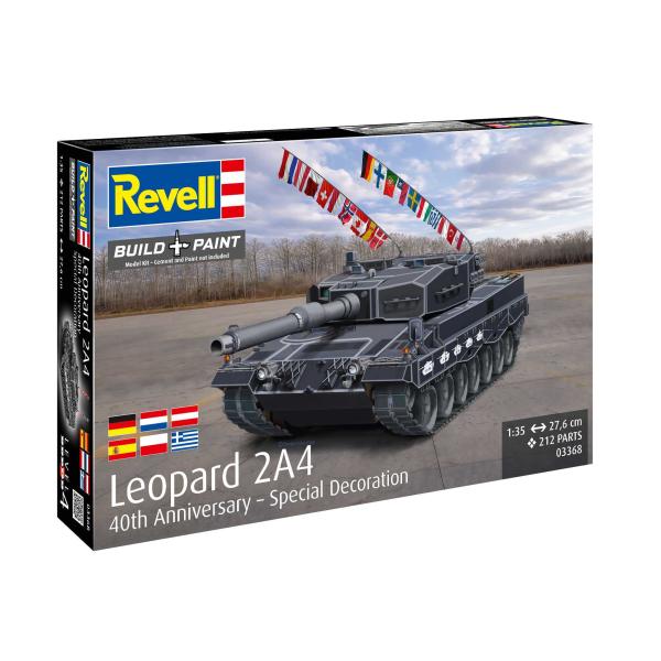 Plastic ModelKit tank 03368 - Leopard 2A4 - Special Decoration 40th Anniversary (1:35)