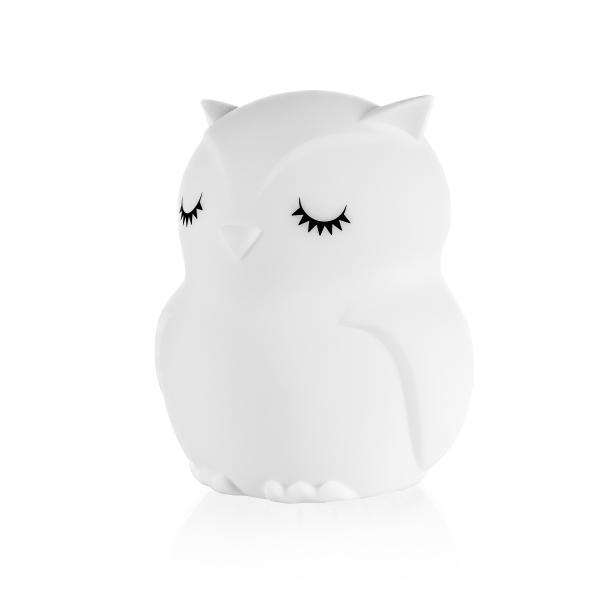 Silikonová noční LED lampička s hudbou velikosti L, Owl