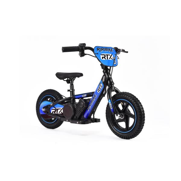 Bici Elettrica Per Bambini Riribike RTX3 24V (12"), Blu, Batteria Al Litio, Motore 100W, Freno A Disco, Sedile Regolabile In Morbido Pu-image