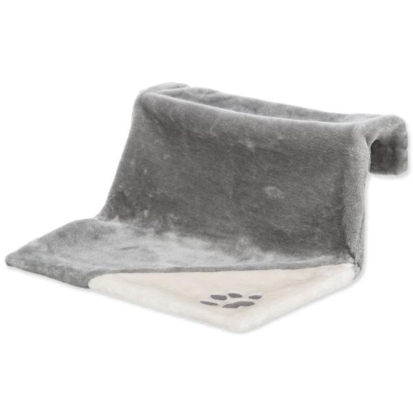 Pelíšek na radiátor plyš 45x24x31 cm šedý