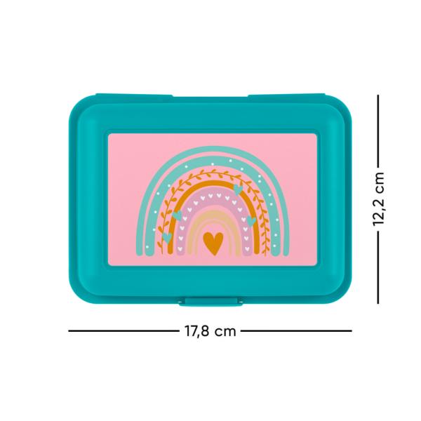 BAAGL Box na desiatu Dúha tyrkysový