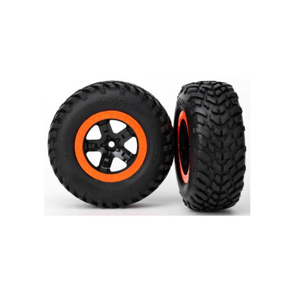 Traxxas koleso 2.2/3.0", disk SCT čierno-oranžový, pneu SCT (2)