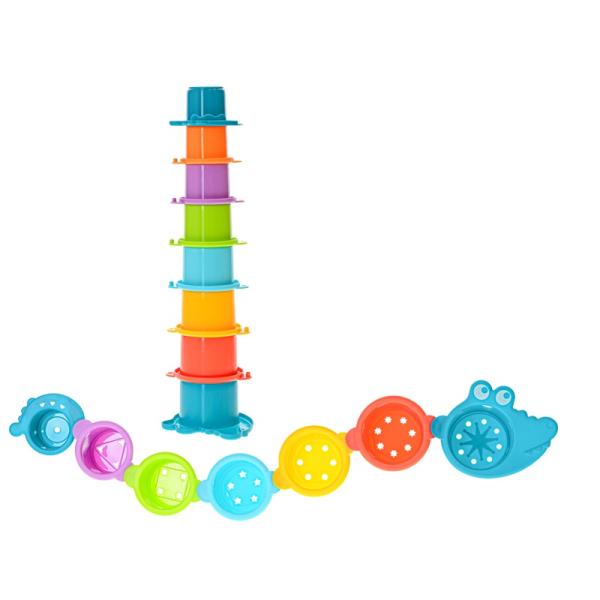 Pyramida 35,5cm/spojovací kalíšky do vody krokodýl 2v1