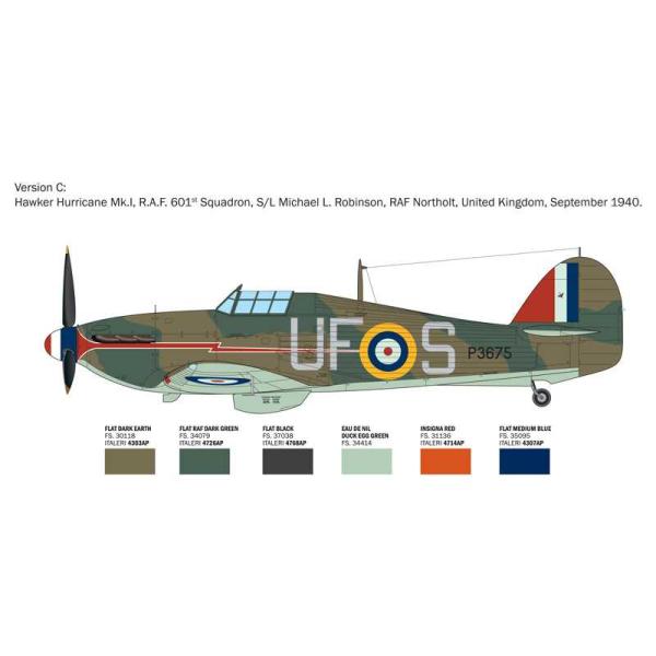 Model Kit letadlo 2838 - Hurricane Mk.I esa (1:48) (obrázek 5)