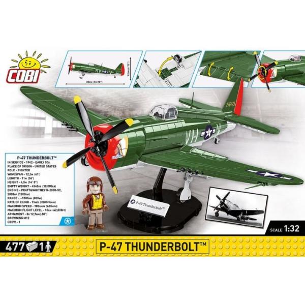 Cobi 5737 II WW P-47 Thunderbolt, 1:32, 477 k, 1 f