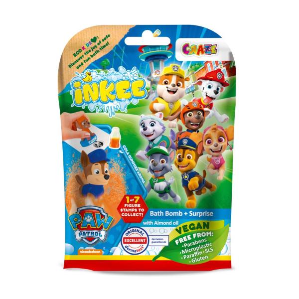 INKEE - Šumivá bomba do koupele s překvapením - Paw Patrol