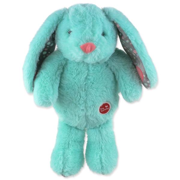 Hračka Dog Fantasy Cuddle Zajíček s tlukoucím srdcem tyrkysová 29cm