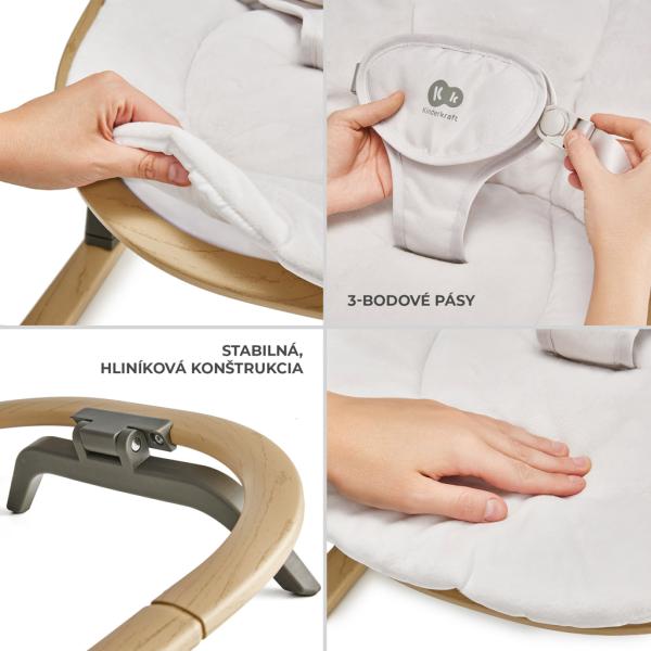 KINDERKRAFT Lehátko Elsu Grey, do 9 kg (obrázek 8)