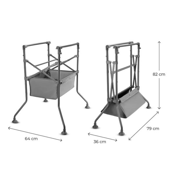 Kinderkraft Stolek přebalovací s vaničkou Bubbly Grey