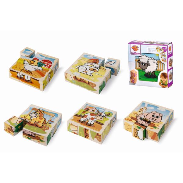Kostky s obrázky zvířátek z farmy