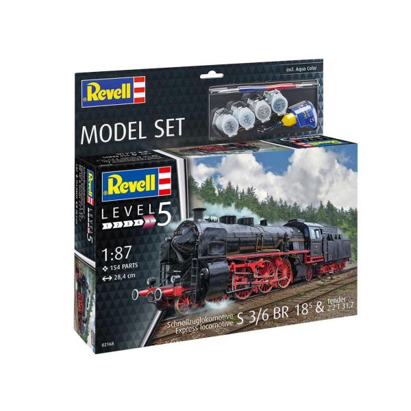 ModelSet lokomotiva 62168 - Express Loco S3/6 BR 18(5) with Tender (1:87)
