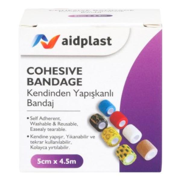 Aidplast Kohézní obvaz 5 cm x 4,5 m