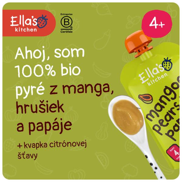 Ella’s Kitchen BIO Mango, hruška a papája (120 g)