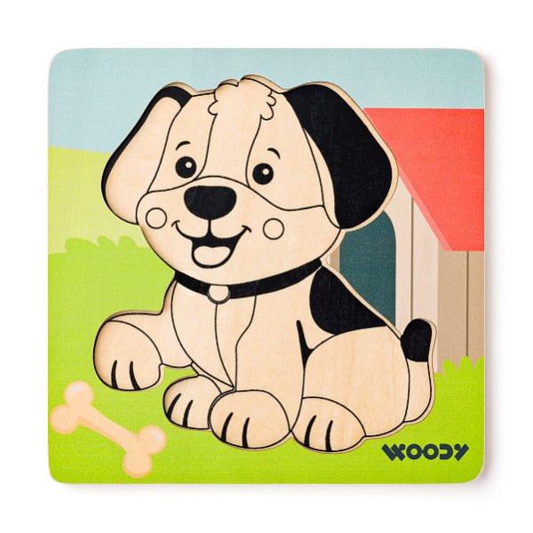 Woody Puzzle Baby – pejsek