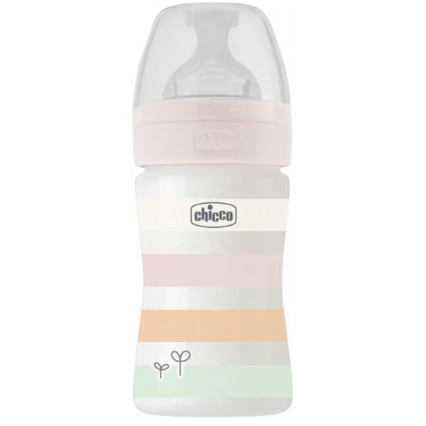 CHICCO Láhev kojenecká Well-being silikon 150ml dívka