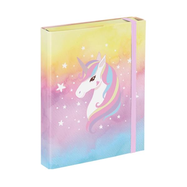 BAAGL Dosky na školské zošity A5 Rainbow Unicorn