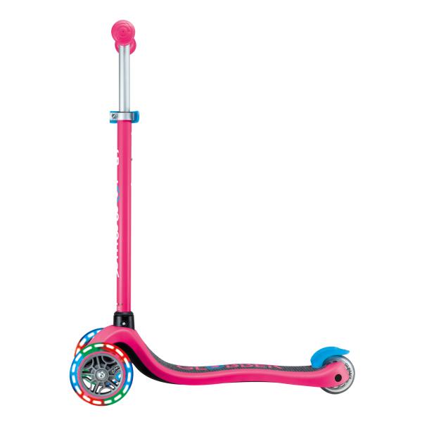 Globber dětská tříkolová koloběžka - Primo Lights V2 - Svítící Kolečka - Fuchsia (obrázek 7)