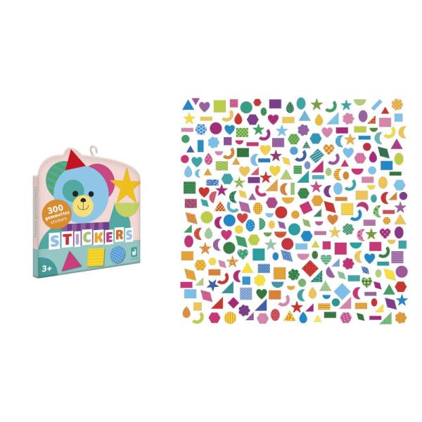 Janod Stickers Samolepky Geometrické tvary 300 ks (obrázek 3)