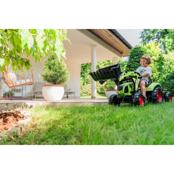 Falk Šlapací traktor velký 2070Y Claas Arion 430 s nakladačem, rýpadlem a vlečkou (obrázek 10)