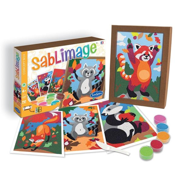SENTOSPHERE Sablimage Concept Box Pískové obrázky Hravá zvířata