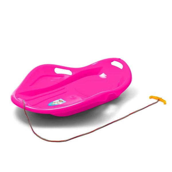 Detský sánkovací klzák Mušľa Baby Mix Premium Komfort 80 cm ružový
