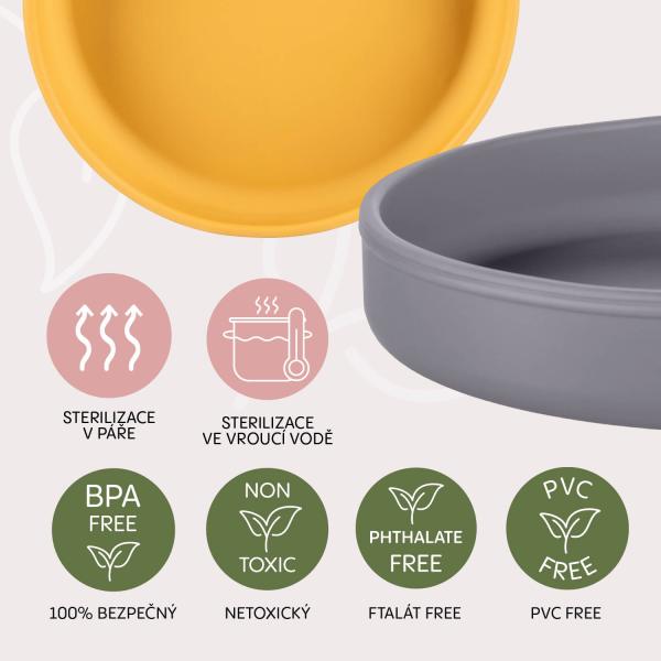 Silikonový talíř, Mustard Yellow (obrázek 5)