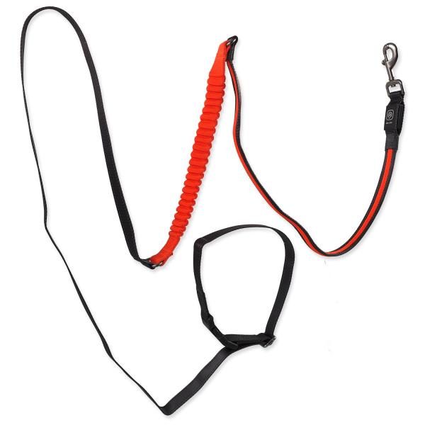 Vodítko Dog Fantasy USB LED nylonové běžecké oranžové 2,5x180-250cm (obrázek 7)