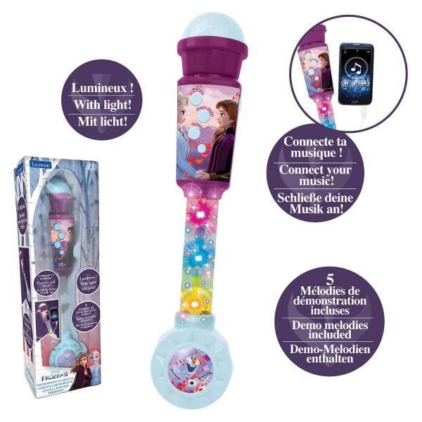 Lexibook Svítící trendy mikrofon Frozen s melodiemi (obrázek 3)