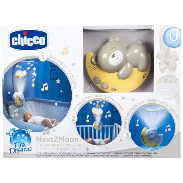 CHICCO Hudební projektor nad postýlku Next2Moon 3v1 na všechny postýlky včetně Next2Me, (obrázek 3)