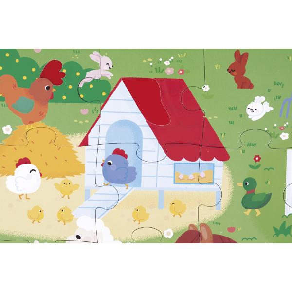 Janod Puzzle dotykové senzorické Farma s různými povrchy 20 ks (obrázek 6)