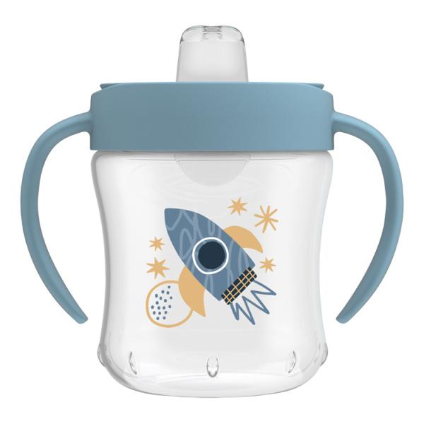 Dr. Brown’s První hrneček 180ml od 6 měsíců modrý Raketa