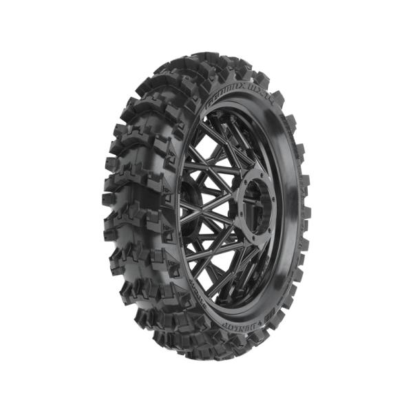 Pro-Line kolo s pneu 1:4 Dunlop Geomax MX14 V2 Bead CR4 zadní, disk černý: Promoto-MX