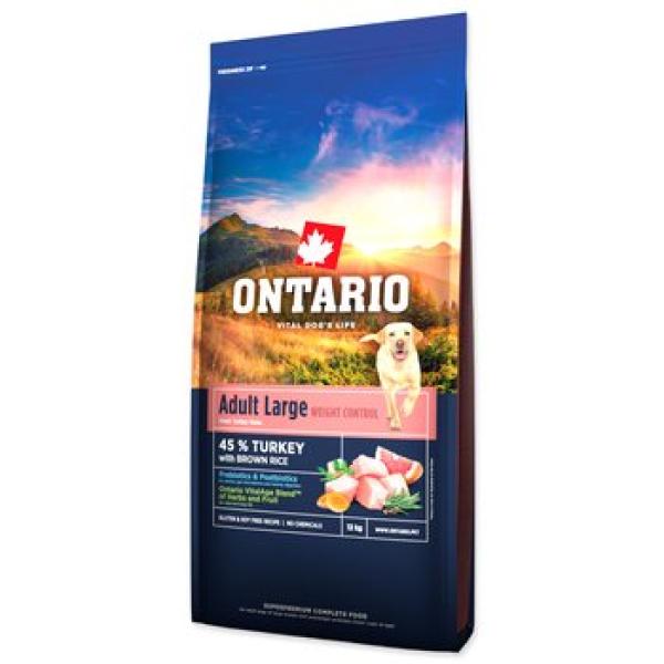 Krmivo Ontario Large Weight Control Turkey & Brown Rice 12kg (obrázek 8)