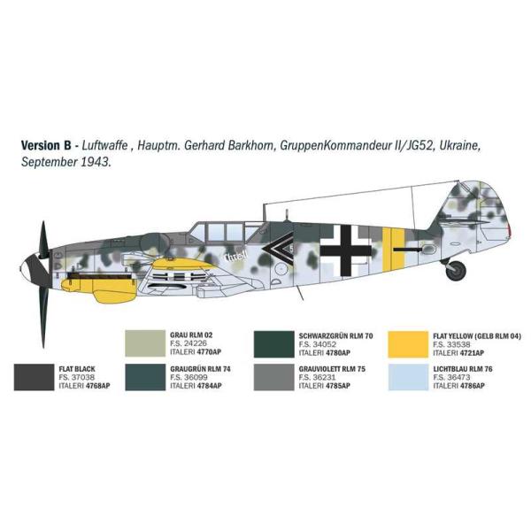 Model Kit letadlo 1483 - Bf 109 G-2/G-6 Aces (1:72) (obrázek 4)