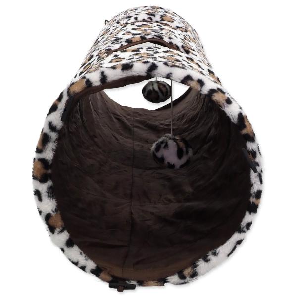 Tunel Magic Cat plyš, vzor leopard 120x24cm