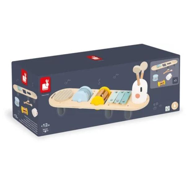 Janod Sweet Cocoon Dřevěný hudební stolek Housenka (obrázek 7)