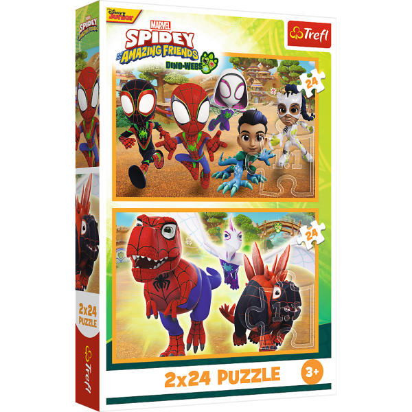 Trefl Puzzle 2x24 Spidey a dinosaury