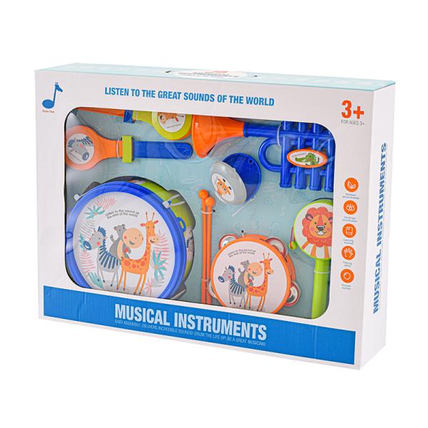 Sada hudebních nástrojů 7ks s hůlkami